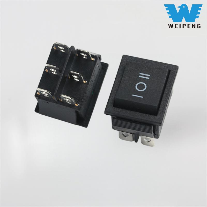 KCD4 ब्लॅक रॉकर स्विच 31*25mm 16A 250V