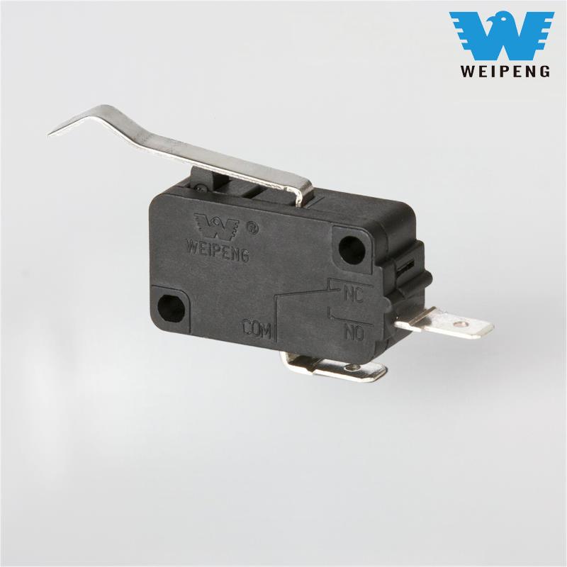 दोन-टर्मिनल हँडल सिल्व्हर संपर्क साधारणपणे वॉटर हीटर मायक्रो स्विच उघडा