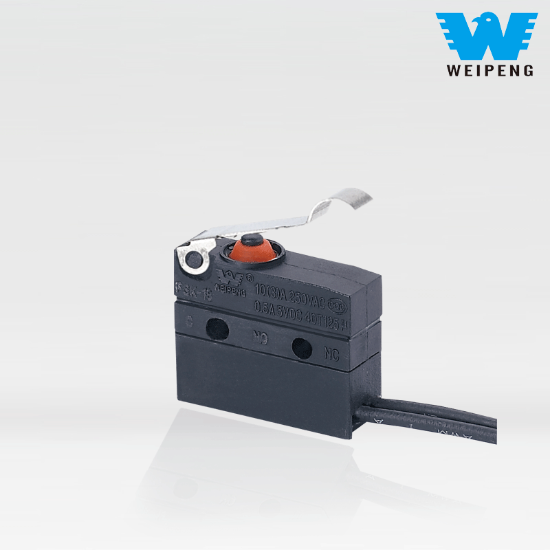 Weipeng 10A एंग्लड लीव्हर साइड-एक्झिट IP67 सीलबंद वॉटरप्रूफ मायक्रो स्विच